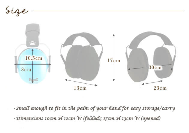Baby Banz Kids Hearing Protection Earmuff, 2 -10 Years Size Chart